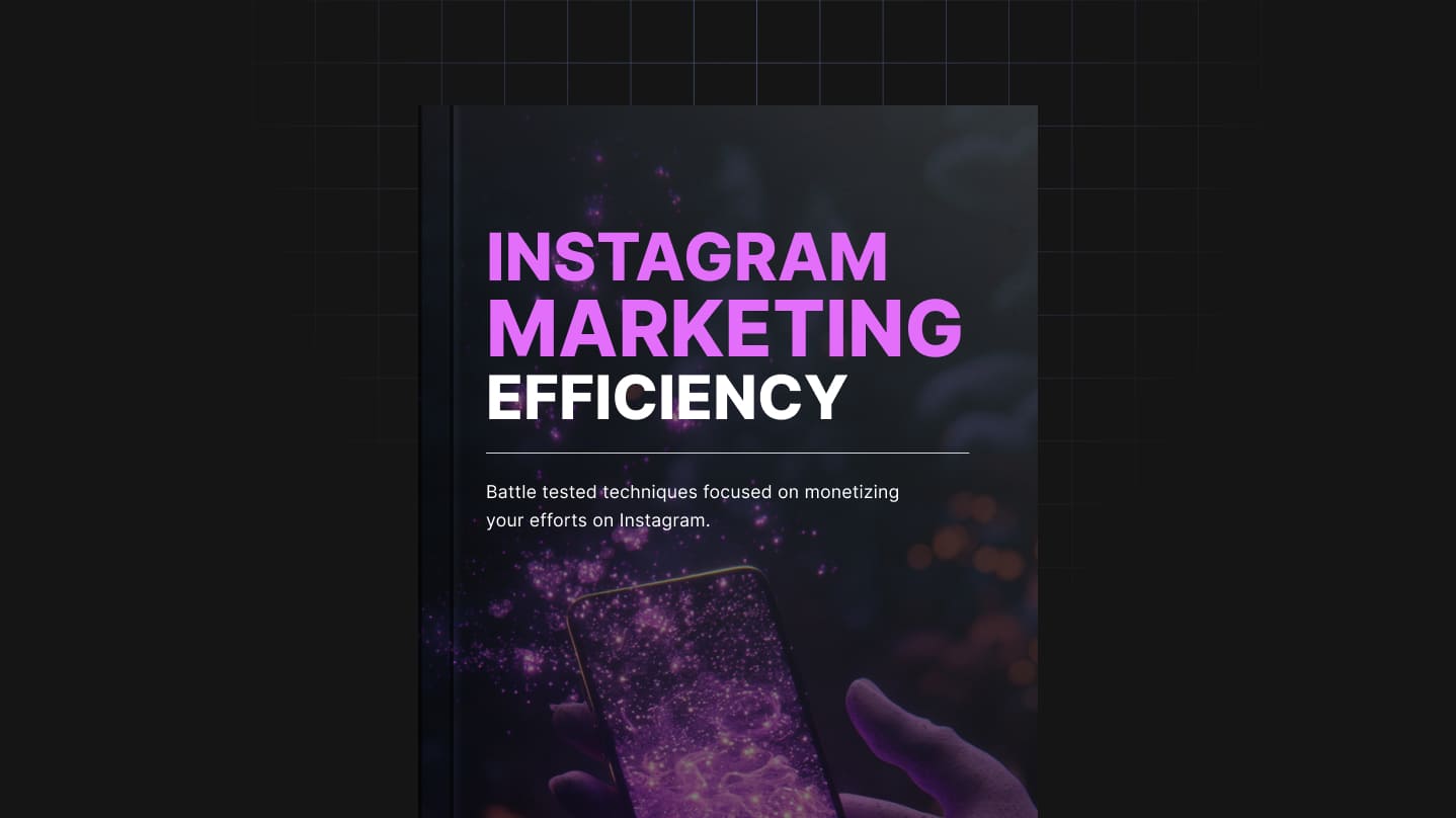 Instagram Marketing Efficiency free ebook or guide cover