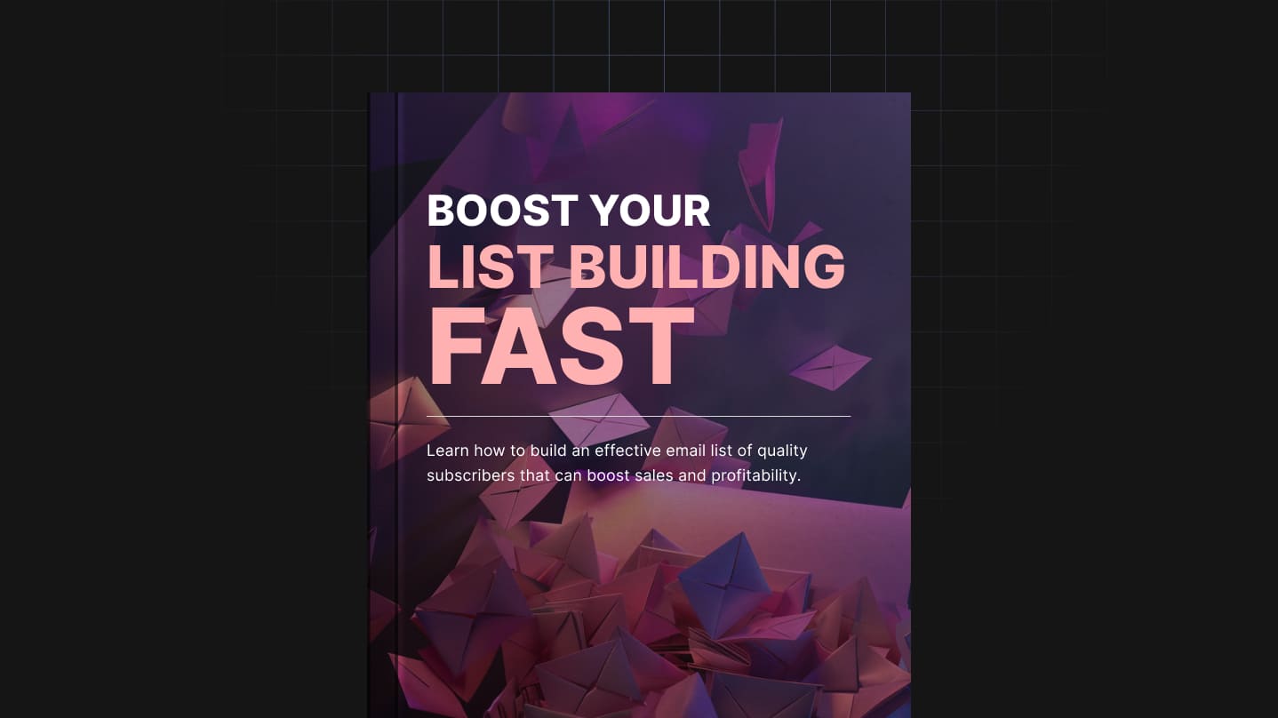 Boost Your List Building Fast free ebook or guide cover