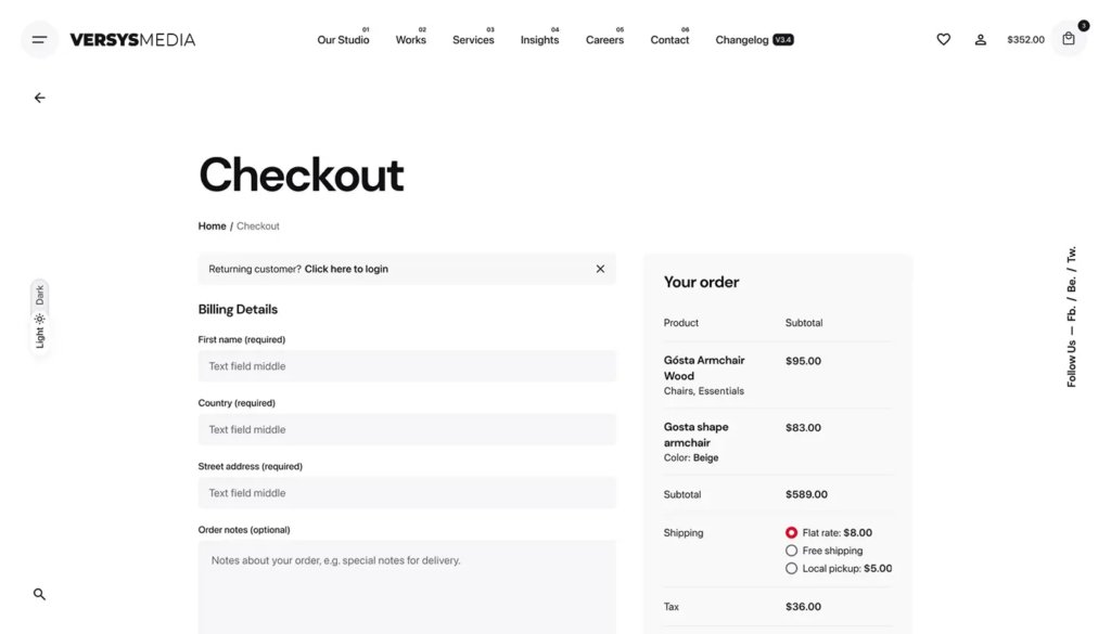 Solar Website Design Checkout Desktop | Solar Website Design